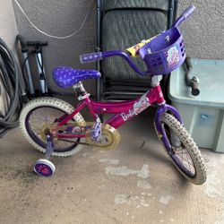 Girls Barbie Bike w/Training Wheels 