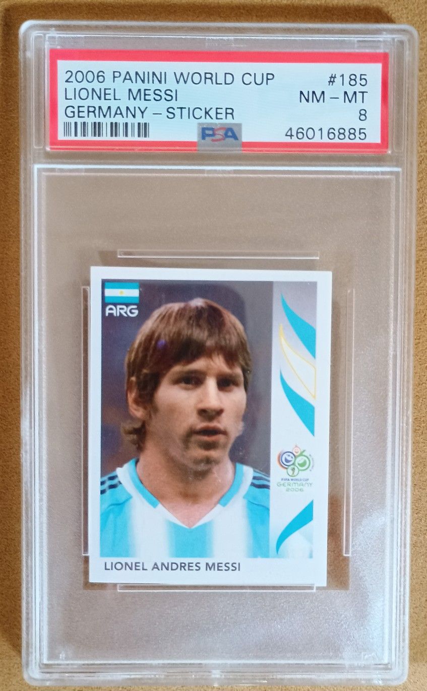  Soccer LIONEL MESSI Soccer 2006 Panini world cup Germany sticker PSA  8 Card near mint to Mint. See our other great vintage art antiques jewelry Spor