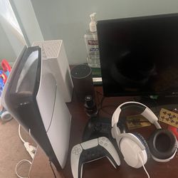 PS5 Slim With 2 Controllers & Headset
