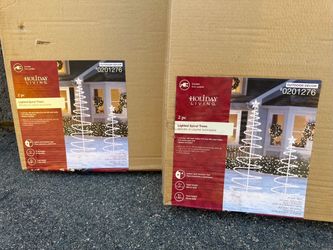 Holiday Living Lighted Spiral Trees 2-Pack