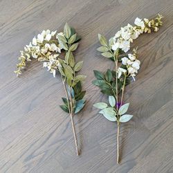 Botanic Artistry Faux Flowers Floral Wisteria Spray, 2 Stems