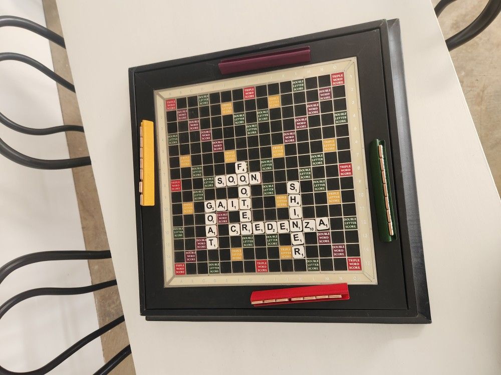 Geoffrey Parker Leather Scrabble Boardgame