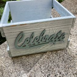 XS Wooden Crate Box—“Celebrate”