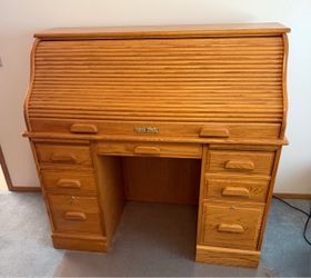 Oak roll top desk