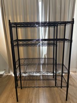 Set of two metal garage shelves