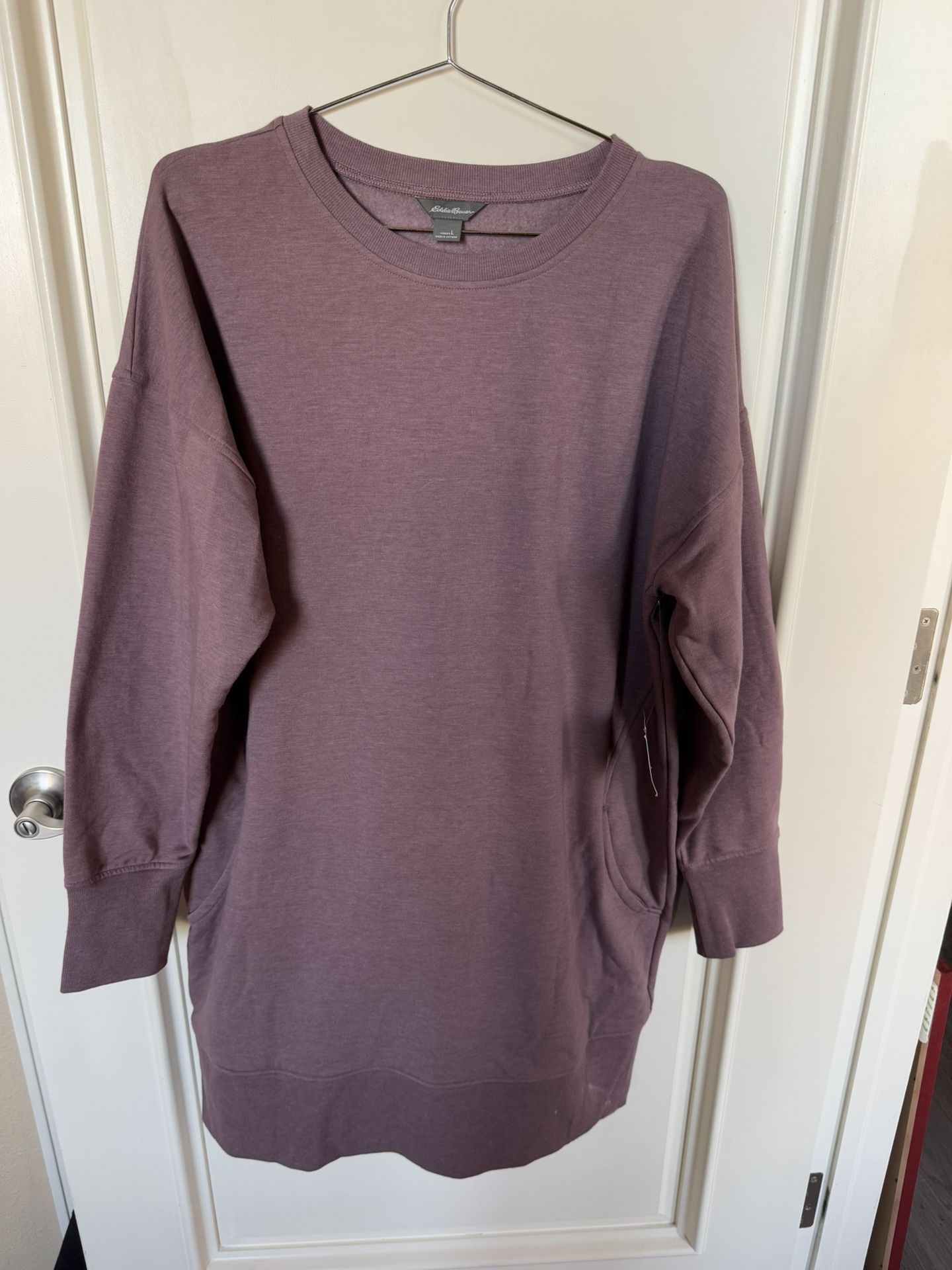 NWT Eddie Bauer Cozy Camp Sweatshirt Dress Size L