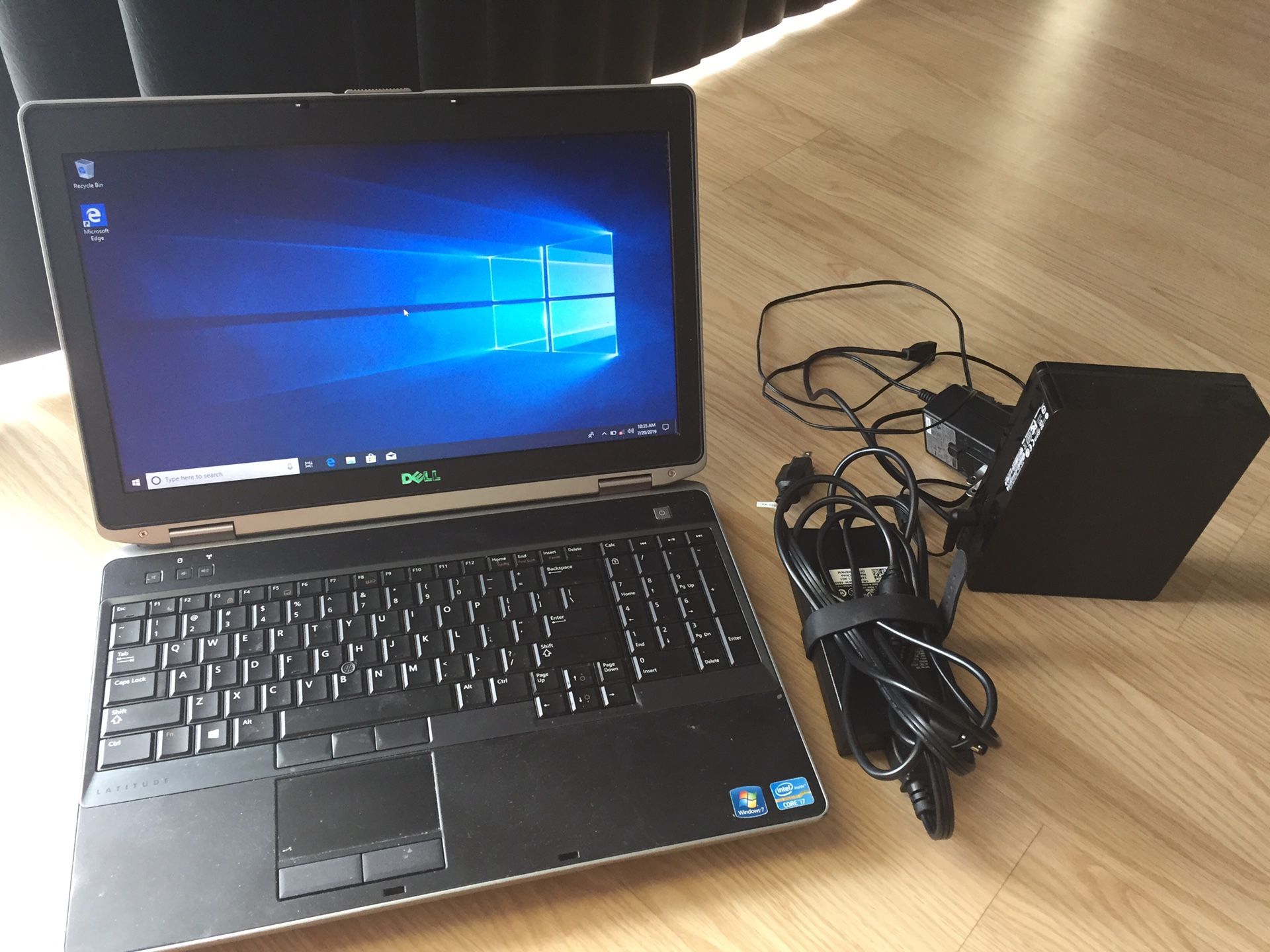 Dell latitude laptop computer + external hard drive