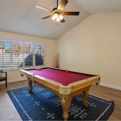 Buckhorn Solid Wood Pool Table 