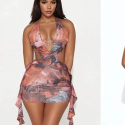 Halter Mini Dress Fashion Nova