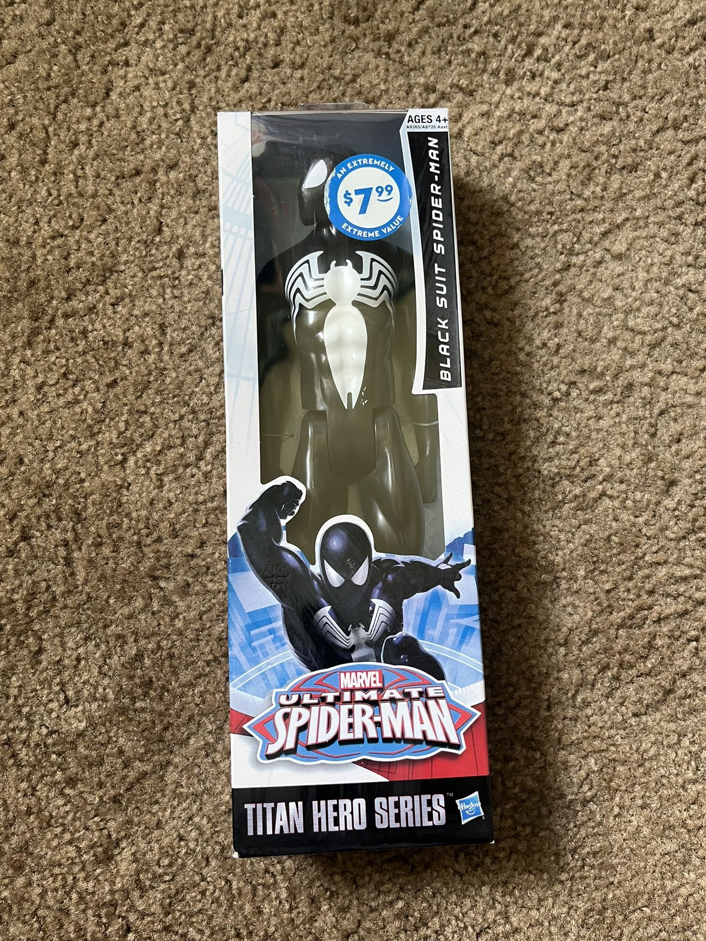 Marvel Spider-Man  Black Suit Titan Hero Series Action Figure 12 inch