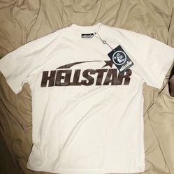 WHITE/Brown HELLSTAR TEE