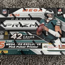 2024 Panini Prizm Football NFL Mega Box Pink Pulsar Prizms NEW/SEALED