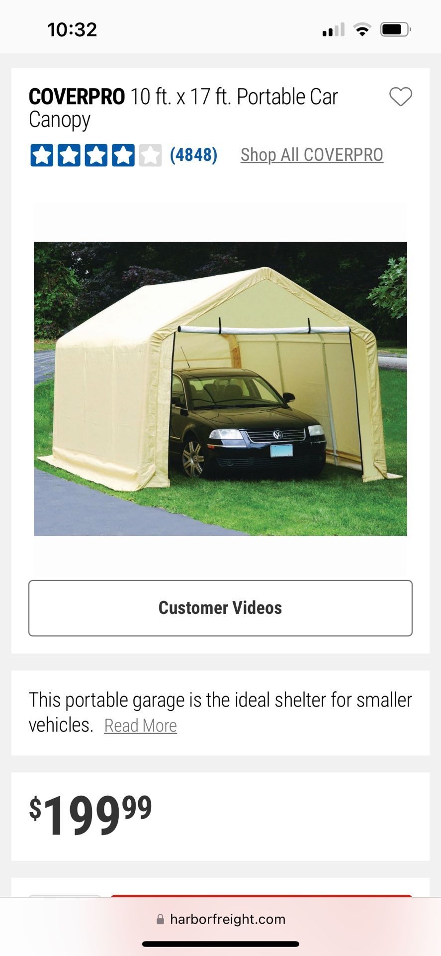 10x17 Storage Shed Or Carport