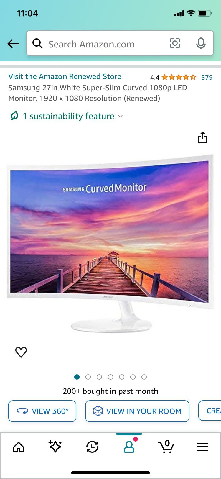 White Curved 27 Inch Monitor
