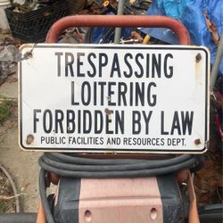 Vintage Porcelain Sign