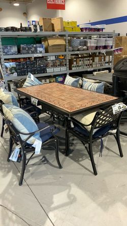 7 piece outdoor multifunction table set with chairs