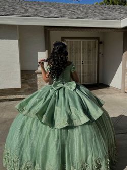 Quinceanera Sage Green Dress