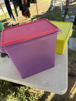 Tupperware Brand Tall Purple Container 
