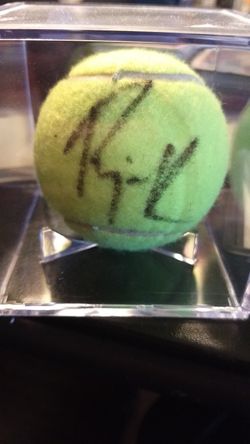 Rajeev Ram Pro Tennis Player Autographed Ball