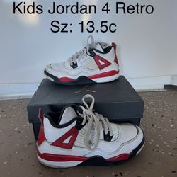 Kids Jordan 4 Retro Shoes sz 13.5c