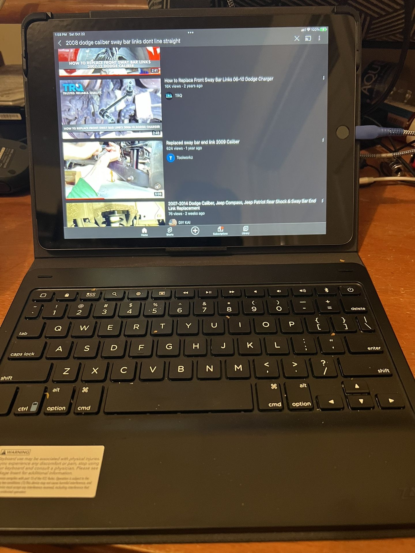IPad 9 Th Generation New Condition With Keypad And Usb Adapter Asking $300