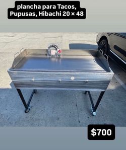 plancha para Tacos, Pupusas, Hibachi 20 × 48
