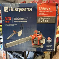 Husqvarna 125BVX 28-cc 2-cycle 470-CFM 170-MPH Gas Handheld Leaf Blower