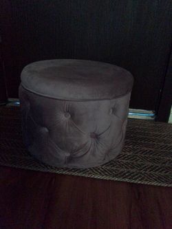 Velvet ottoman