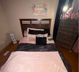 Full size bed frame and chest dresser