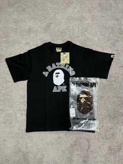 A Bathing Ape BAPE College Logo T-Shirt Black