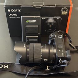 Sony A6400 + 18-135mm Lens + Extras Bundle (Like New)