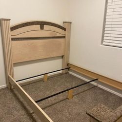 Queen Size Bed Frame W/ 6 Drawer Dresser
