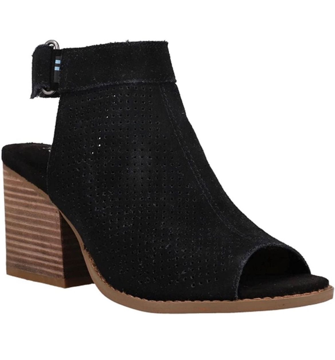 The Toms Grenada Open Toe Bootie (Black)