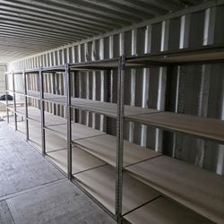 Container Shed Boltless Shelves 48 in W x 30 in D 4 Tier Shelving Racks Delivery Available