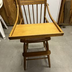 Antique Wood High Chair