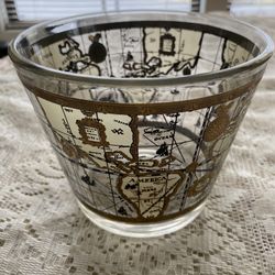 Vintage  World Globe Ice Bucket 