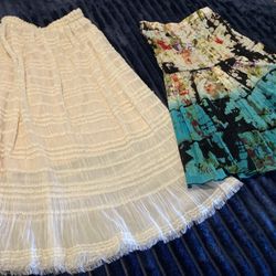 2 Beautiful Flowy Skirts (+ one “mini” skirt)
