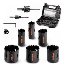 AV Steel 9-Piece Bi-Metal Hole Saw Kit – Precision Cutting for Metal, Wood & Plastic  