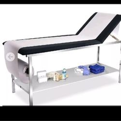 Exam Table with Paper Roll Dispenser & Shelf