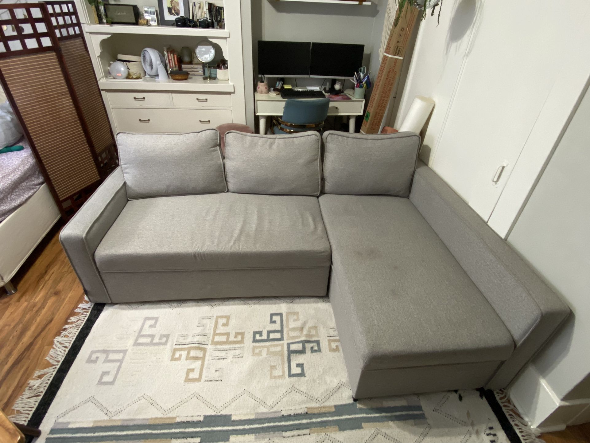 Couch With Pull Out Bed & Storage 