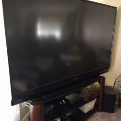 Mitsubishi 73 Inch Projection TV With Stand