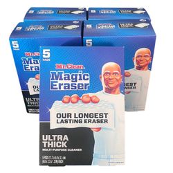 5 Pack Mr Clean Magic Eraser Ultra Thick (5CT) Bundle – New