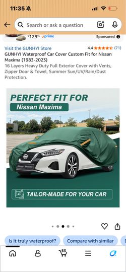 Water proof car cover