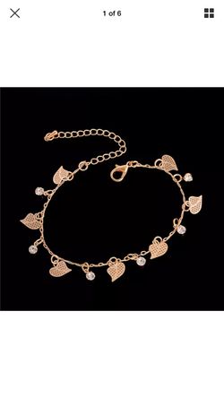 Gold Love Heart Anklet