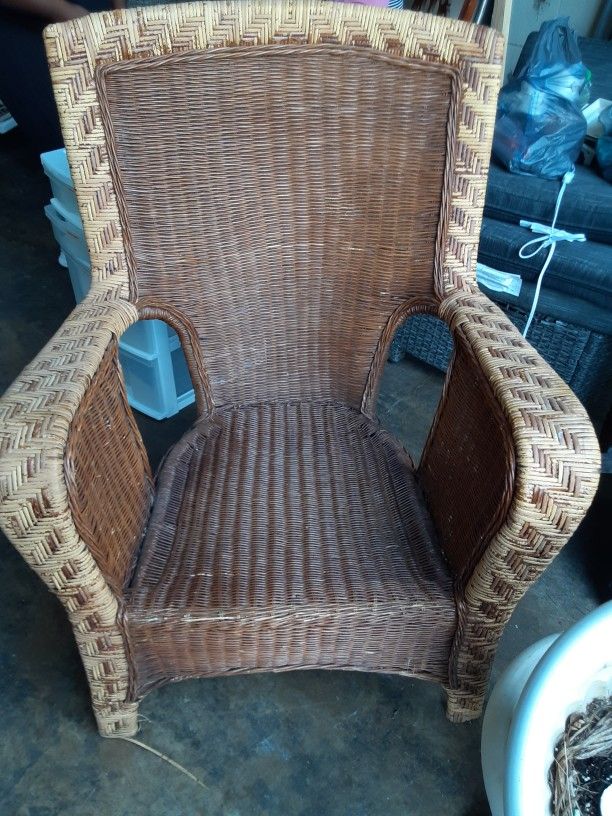 Brown Wicker chair 