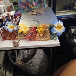 Gift Bags With Bracelets And Clip Flowers For Hair $7 Each