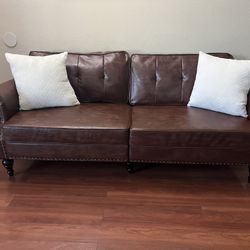 Stylish Vegan Leather Sofa