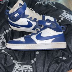 BLUE AND WHITE NIKES
