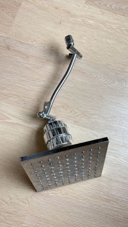 Rain Shower Head with Wall Arm – Chrome
