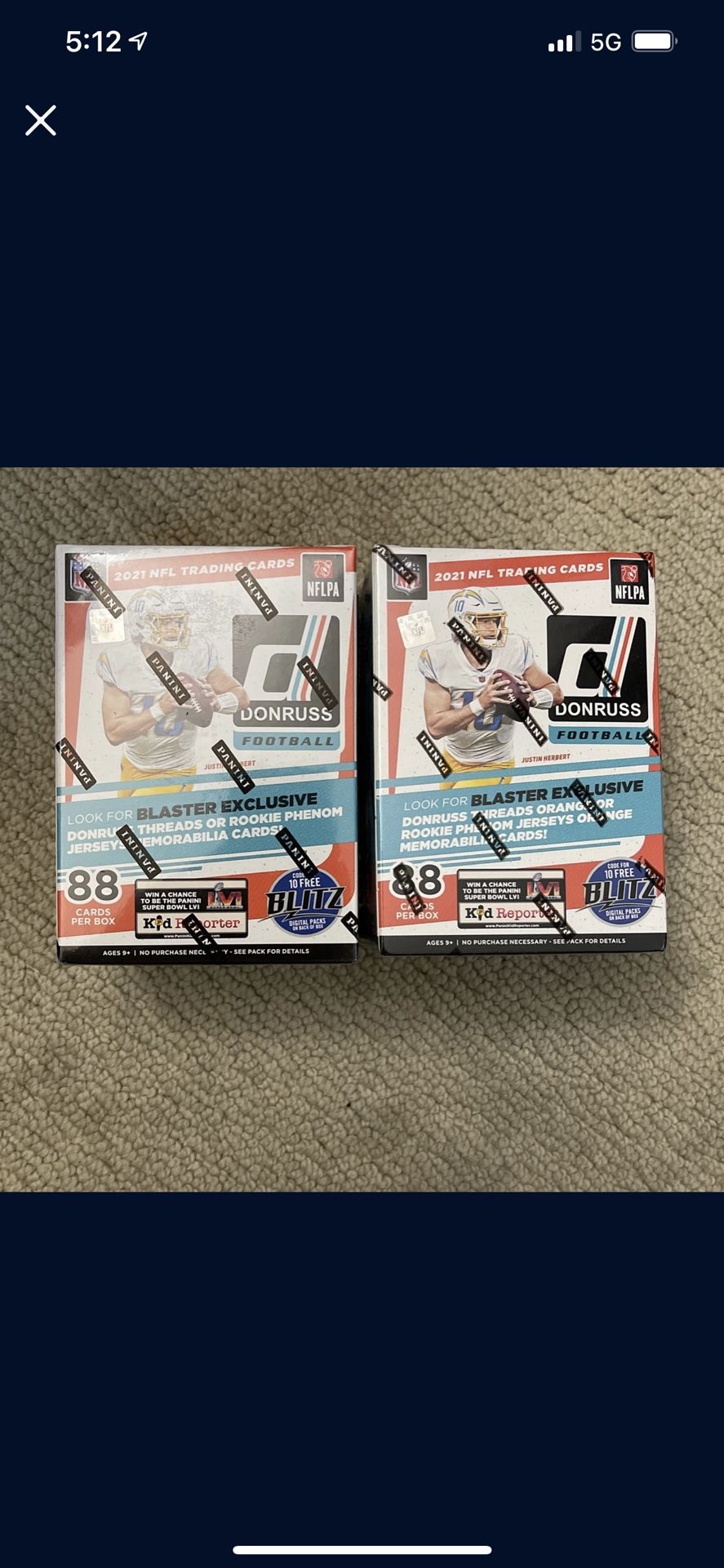 Donruss Football Panini Blaster Box (2 Of Them)
